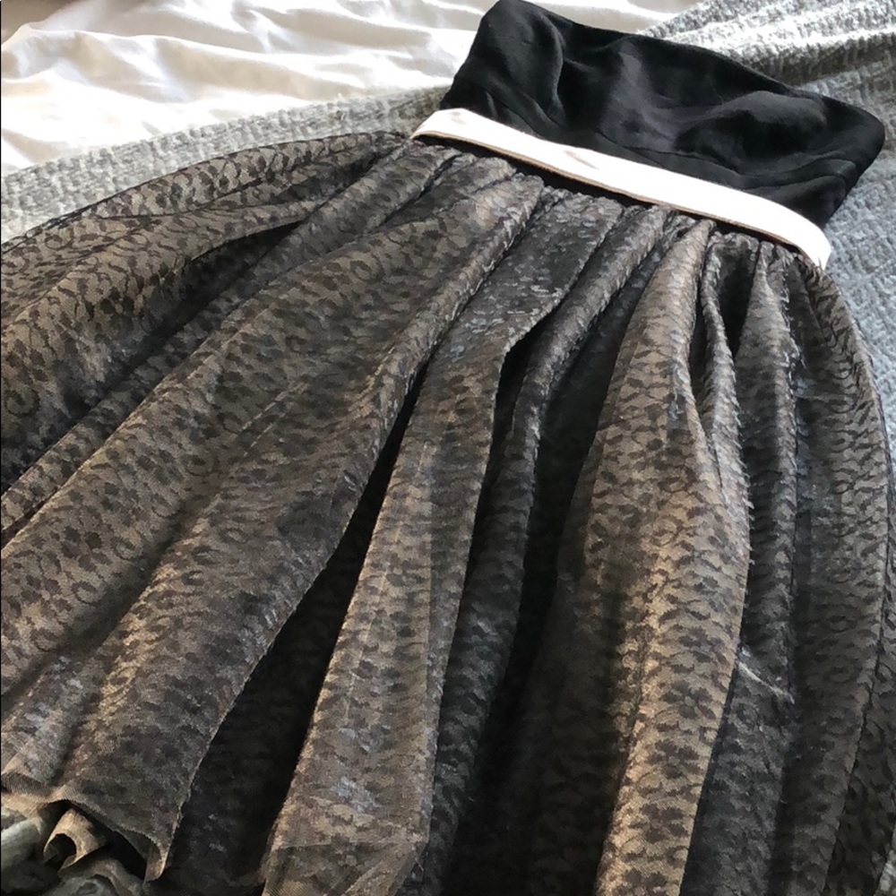 Vintage black and gold dress.